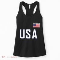 Usa Flag Boxing Cool Boxer Training Equipment Women's Tank Top thumb 0