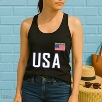 Usa Flag Boxing Cool Boxer Training Equipment Women's Tank Top thumb 2