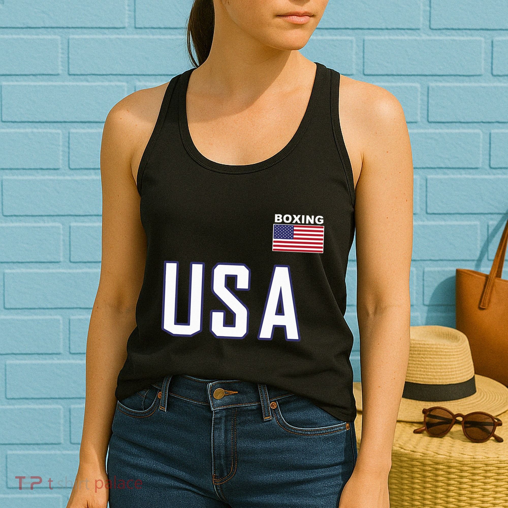 Usa Flag Boxing Cool Boxer Training Equipment Women's Tank Top