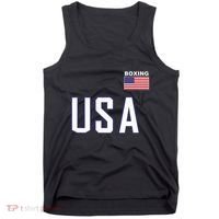 Usa Flag Boxing Cool Boxer Training Equipment Tank Top thumb 0