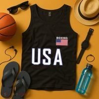 Usa Flag Boxing Cool Boxer Training Equipment Tank Top thumb 4