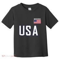 Usa Flag Boxing Cool Boxer Training Equipment Toddler T-Shirt thumb 0