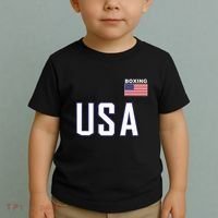 Usa Flag Boxing Cool Boxer Training Equipment Toddler T-Shirt thumb 2