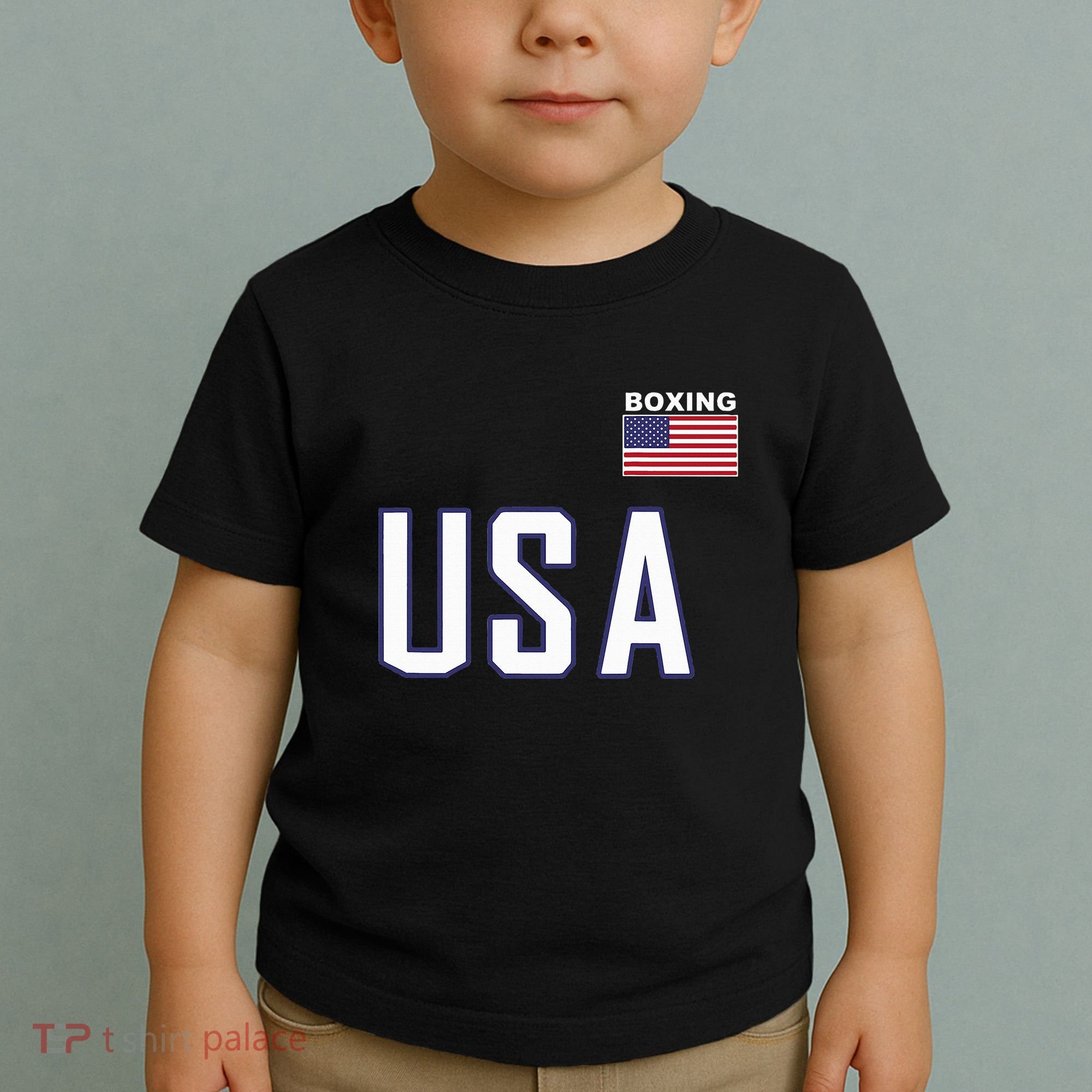 Usa Flag Boxing Cool Boxer Training Equipment Toddler T-Shirt