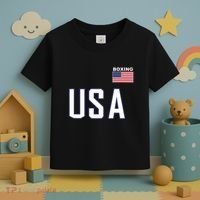 Usa Flag Boxing Cool Boxer Training Equipment Toddler T-Shirt thumb 3