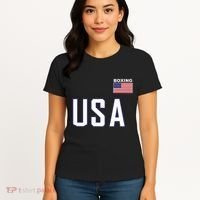 Usa Flag Boxing Cool Boxer Training Equipment Women's T-Shirt thumb 4