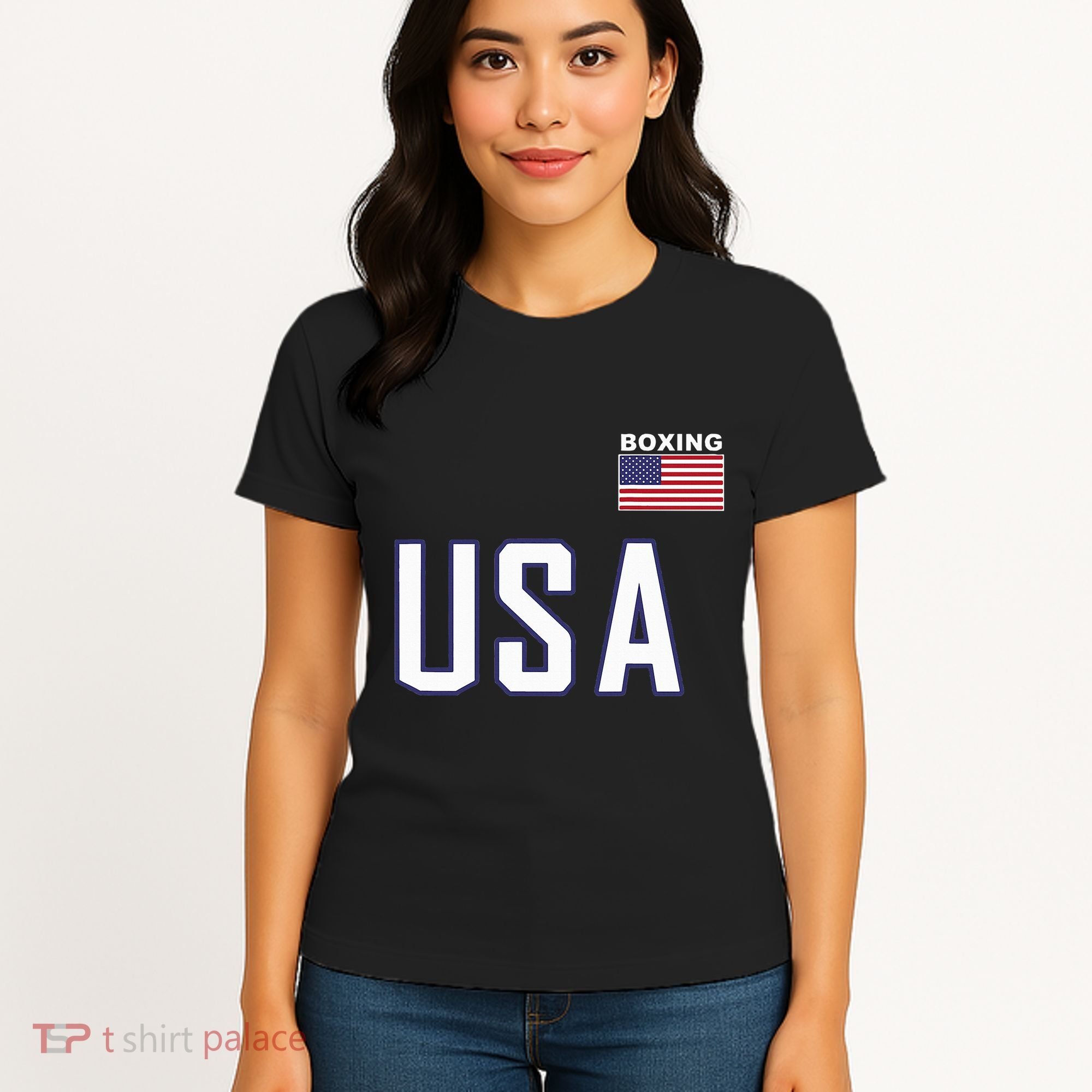Usa Flag Boxing Cool Boxer Training Equipment Women's T-Shirt