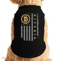 Usa Flag Bitcoin Distressed Digital Currency Btc Crypto Coin Doggie Tank thumb 0