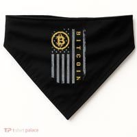 Usa Flag Bitcoin Distressed Digital Currency Btc Crypto Coin USA-Made Doggie Bandana thumb 0