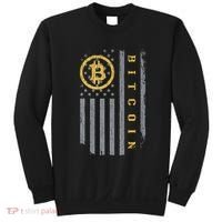 Usa Flag Bitcoin Distressed Digital Currency Btc Crypto Coin Sweatshirt thumb 0