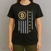 Usa Flag Bitcoin Distressed Digital Currency Btc Crypto Coin T-Shirt thumb 4