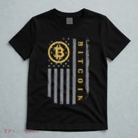 Usa Flag Bitcoin Distressed Digital Currency Btc Crypto Coin T-Shirt thumb 5