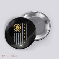 Usa Flag Bitcoin Distressed Digital Currency Btc Crypto Coin Button thumb 0
