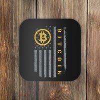 Usa Flag Bitcoin Distressed Digital Currency Btc Crypto Coin Coaster thumb 0