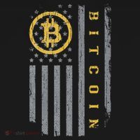 Usa Flag Bitcoin Distressed Digital Currency Btc Crypto Coin Women's Hoodie thumb 2