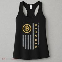 Usa Flag Bitcoin Distressed Digital Currency Btc Crypto Coin Women's Tank Top thumb 3