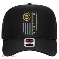 Usa Flag Bitcoin Distressed Digital Currency Btc Crypto Coin Hat thumb 0