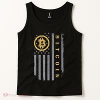Usa Flag Bitcoin Distressed Digital Currency Btc Crypto Coin Tank Top thumb 2
