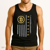 Usa Flag Bitcoin Distressed Digital Currency Btc Crypto Coin Tank Top thumb 3