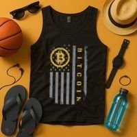 Usa Flag Bitcoin Distressed Digital Currency Btc Crypto Coin Tank Top thumb 4