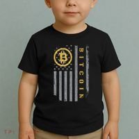 Usa Flag Bitcoin Distressed Digital Currency Btc Crypto Coin Toddler T-Shirt thumb 2