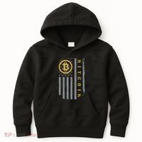 Usa Flag Bitcoin Distressed Digital Currency Btc Crypto Coin Kids Hoodie thumb 0