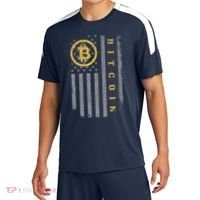 Usa Flag Bitcoin Distressed Digital Currency Btc Crypto Coin Sport-Tek Competitor United Soccer Jersey thumb 0