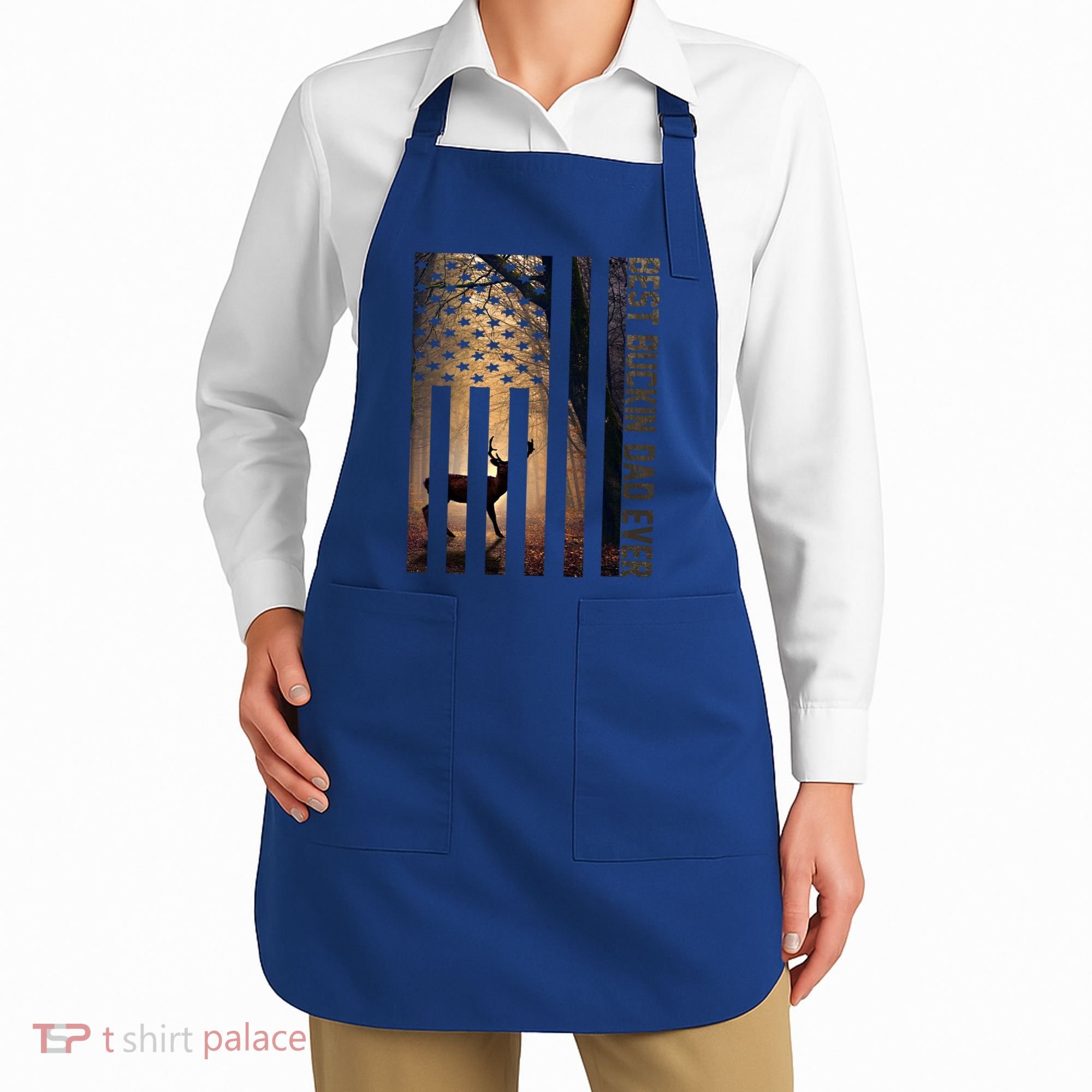 Usa Flag Best Buckin Dad Ever Deer Hunting Fathers Day Gift Meaningful Gift Apron