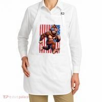 Usa Flag Bigfoot Running 4th Of July Apron thumb 2