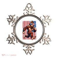Usa Flag Bigfoot Running 4th Of July Ornament thumb 0