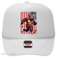 Usa Flag Bigfoot Running 4th Of July Hat thumb 0