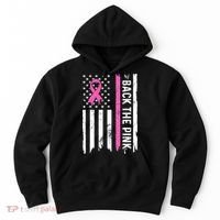 US Flag Back The Pink Ribbon Breast Cancer Awareness Hoodie thumb 0