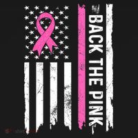 US Flag Back The Pink Ribbon Breast Cancer Awareness Hoodie thumb 2