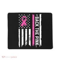 US Flag Back The Pink Ribbon Breast Cancer Awareness Mousepad thumb 0
