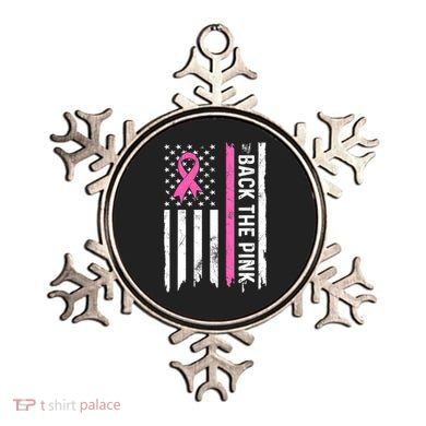 US Flag Back The Pink Ribbon Breast Cancer Awareness Ornament