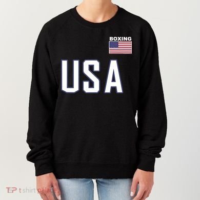 USA Flag Boxing Cool Boxer Training Equipment Women's Sweatshirt