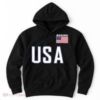 USA Flag Boxing Cool Boxer Training Equipment Hoodie thumb 0