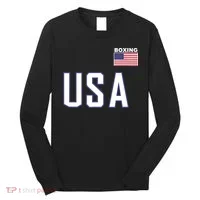 USA Flag Boxing Cool Boxer Training Equipment Long Sleeve Shirt thumb 0