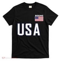 USA Flag Boxing Cool Boxer Training Equipment T-Shirt thumb 0