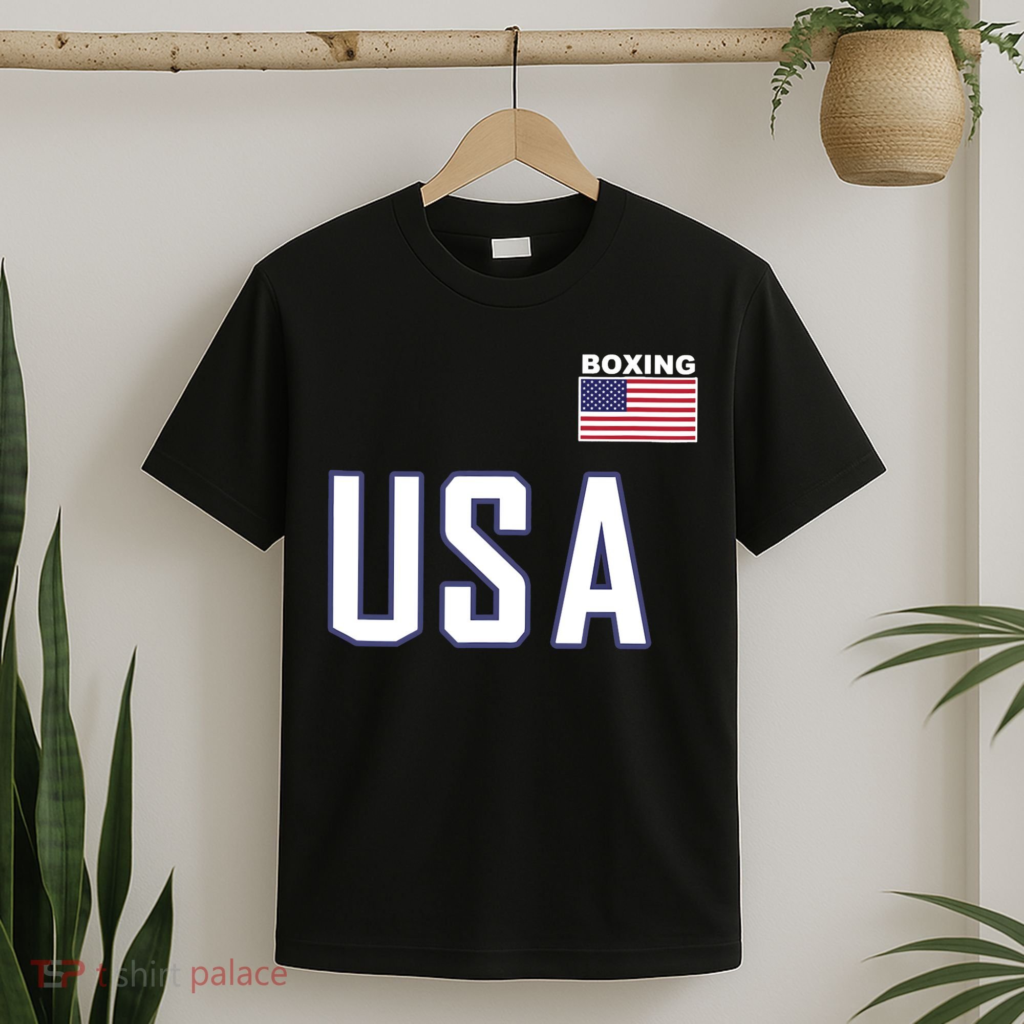 USA Flag Boxing Cool Boxer Training Equipment T-Shirt