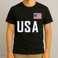 USA Flag Boxing Cool Boxer Training Equipment T-Shirt thumb 3