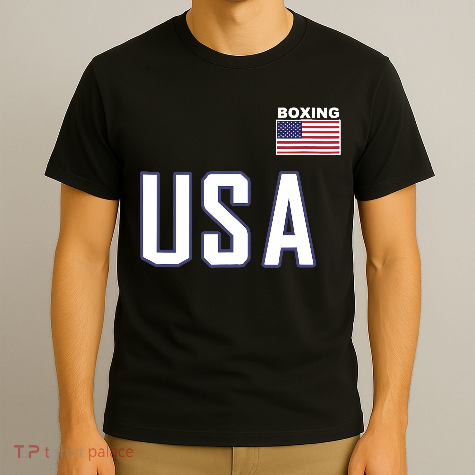 USA Flag Boxing Cool Boxer Training Equipment T-Shirt