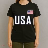 USA Flag Boxing Cool Boxer Training Equipment T-Shirt thumb 4