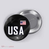 USA Flag Boxing Cool Boxer Training Equipment Button thumb 0