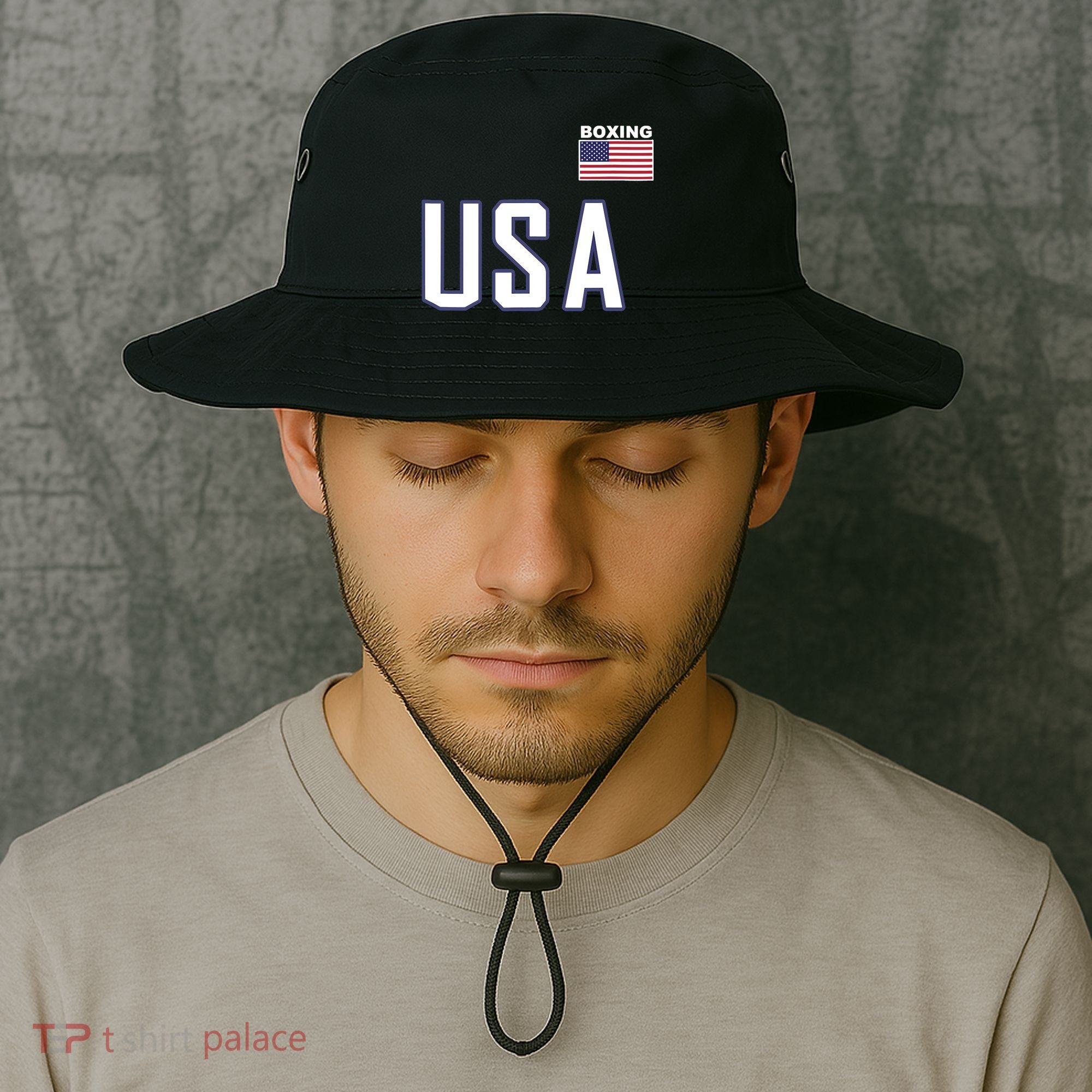 USA Flag Boxing Cool Boxer Training Equipment Bucket Hat