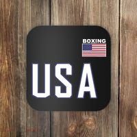 USA Flag Boxing Cool Boxer Training Equipment Coaster thumb 0