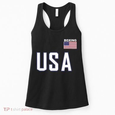 USA Flag Boxing Cool Boxer Training Equipment Women's Tank Top