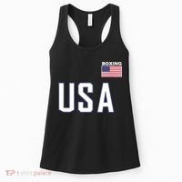USA Flag Boxing Cool Boxer Training Equipment Women's Tank Top thumb 0