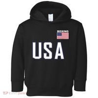 USA Flag Boxing Cool Boxer Training Equipment Toddler Hoodie thumb 0
