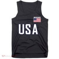 USA Flag Boxing Cool Boxer Training Equipment Tank Top thumb 0